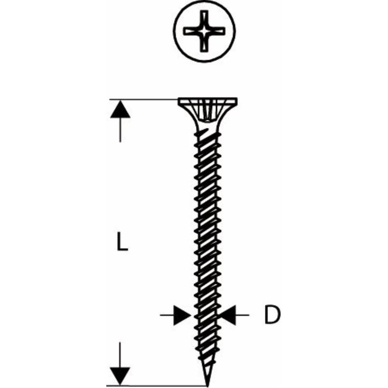 Schnellbauschraube Feingewinde, S-F, 3.9 x 30 mm