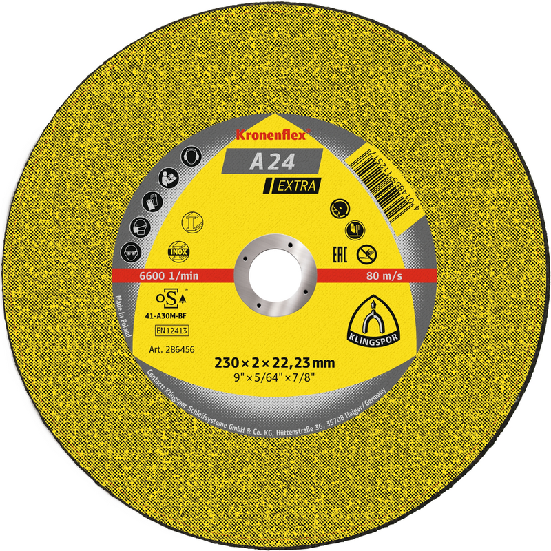 Trennscheibe. EXTRA. A 24. gekröpft.Abm.: 115x2.5x22.23 mm