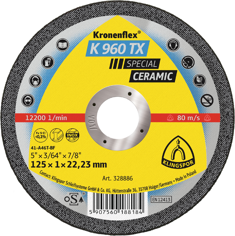 K 960 TX Trennscheiben | Keramik 115 x 1 x 22,23 mm gerade