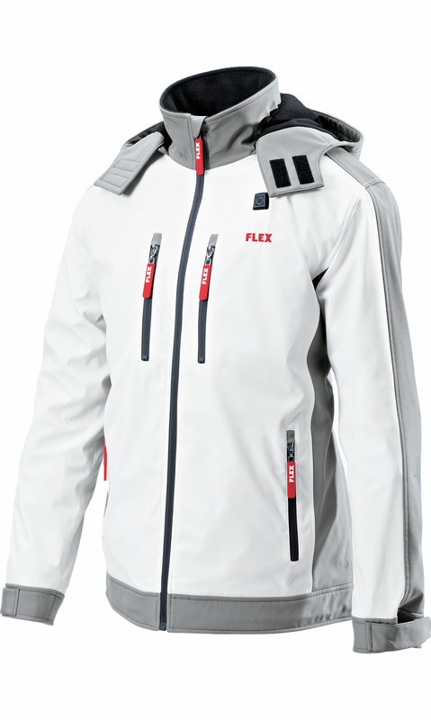 Akku-Heizjacke Softshell TJ White 10.8/18.0 Volt Men | Größe M ohne Akkus