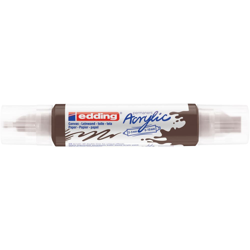 Acryl 3D Double Liner schokoladenbraun