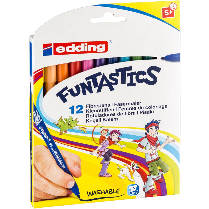 FUNTASTICS Kinderfasermaler 12er-Set sor