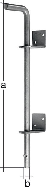 Bodenschieber L500xS16mm STA verz.verzinkt A Bolz.