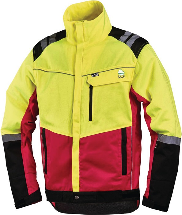 Forstschutzjacke Komfort Gr.M neongelb/rot