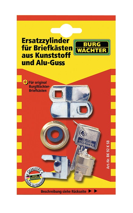 Ersatzzylinder BK 92 M SB Stahl- u.Edelstahlbriefk