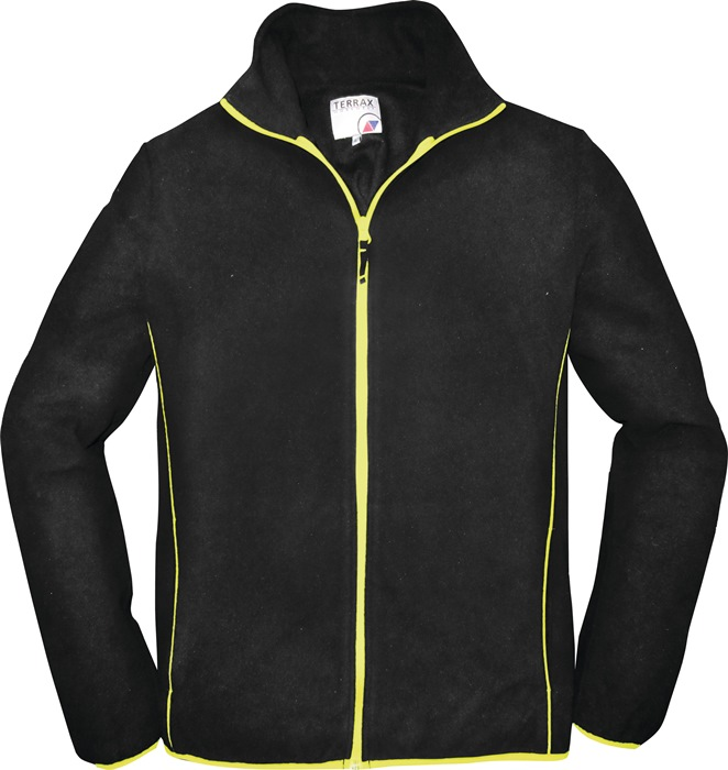 Herren Fleecejacke Gr.XL schwarz/limette