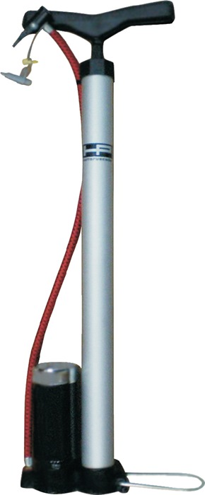 Handluftpumpe 600mm m.Manometer (7 bar) Alu.