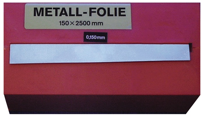 Metallfolie D.0,100mm STA L.2500mm B.150mm