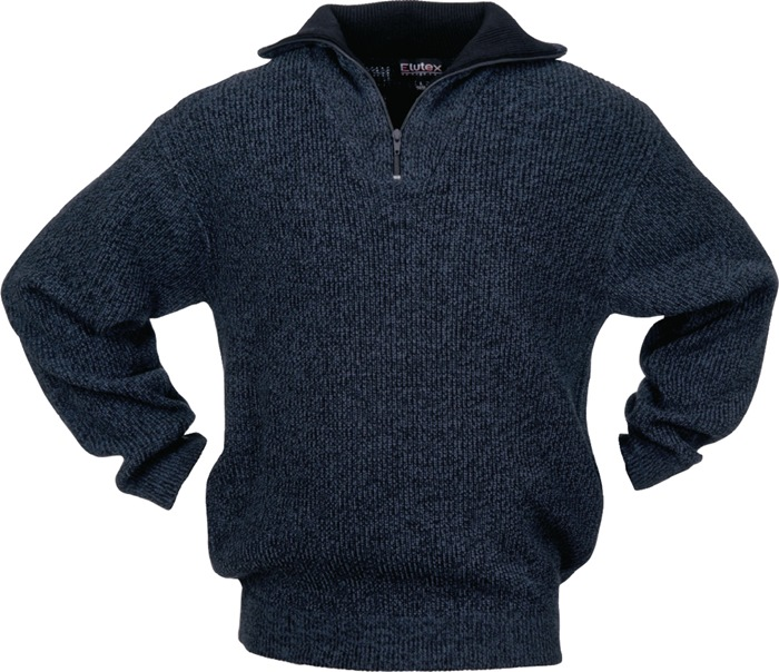 Pullover Gr.L schwarz/blau-meliert