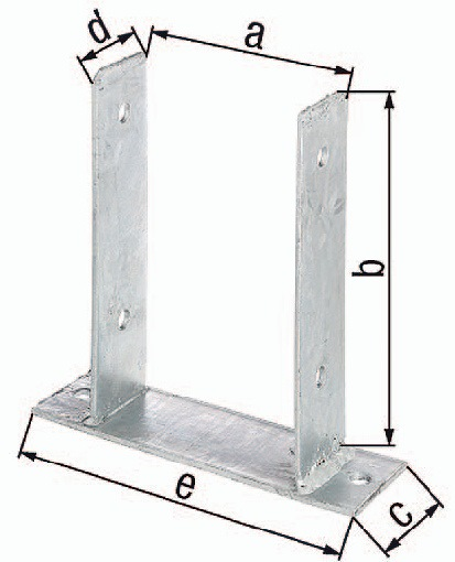 U-Pfostenträger ETA-10/0210 91x200x60x50x200mm TZN