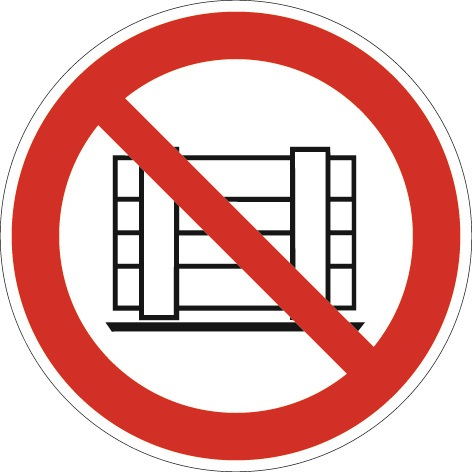 Verbotszeichen ASR A1.3/DIN EN ISO 7010 Abstellen