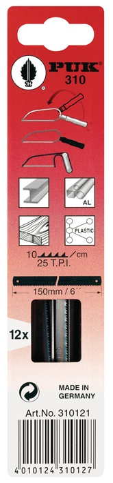 Metallsägeblatt 310 L.150mm ZpZ 25 1-s.12 St./Kart