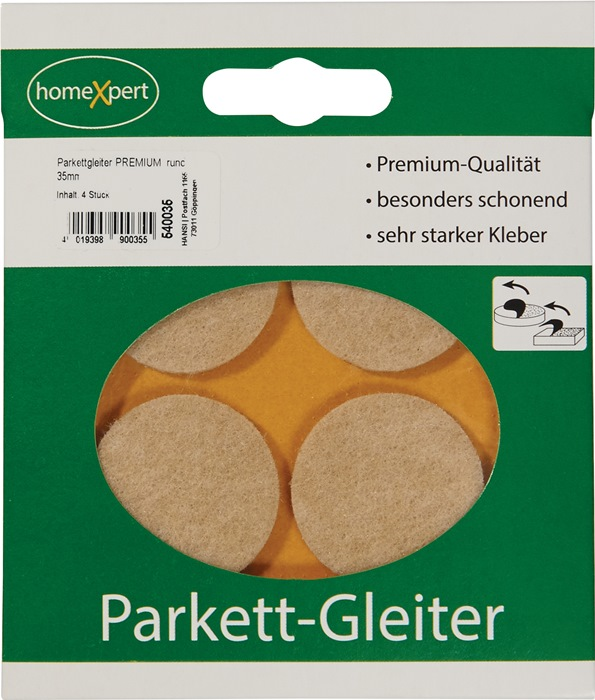 Parkettgleiter Premium 35mm Filz natur rd.selbstkl