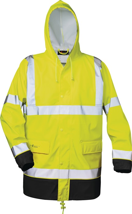 Warnschutz PU Regenjacke Manfred Gr.XXL gelb/schwa