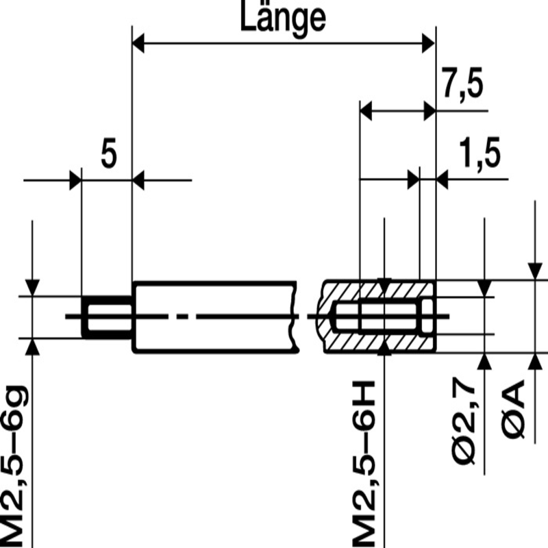 Rohrreinigungswelle L.5m Wellen-D.12mm Krallen-D.4