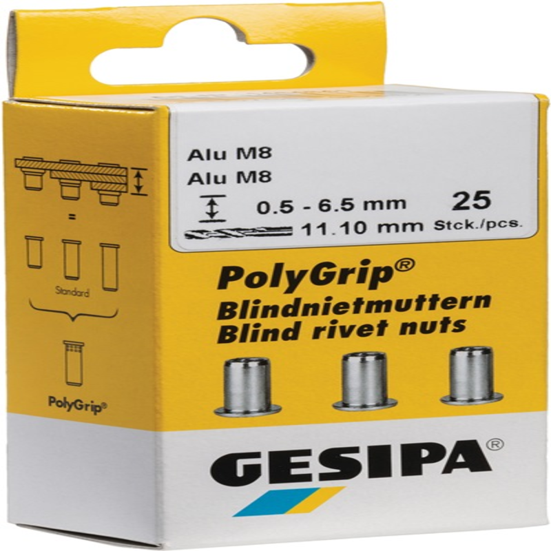 Blindnietmutter PolyGrip® Nietschaft dxl 11x20mm M